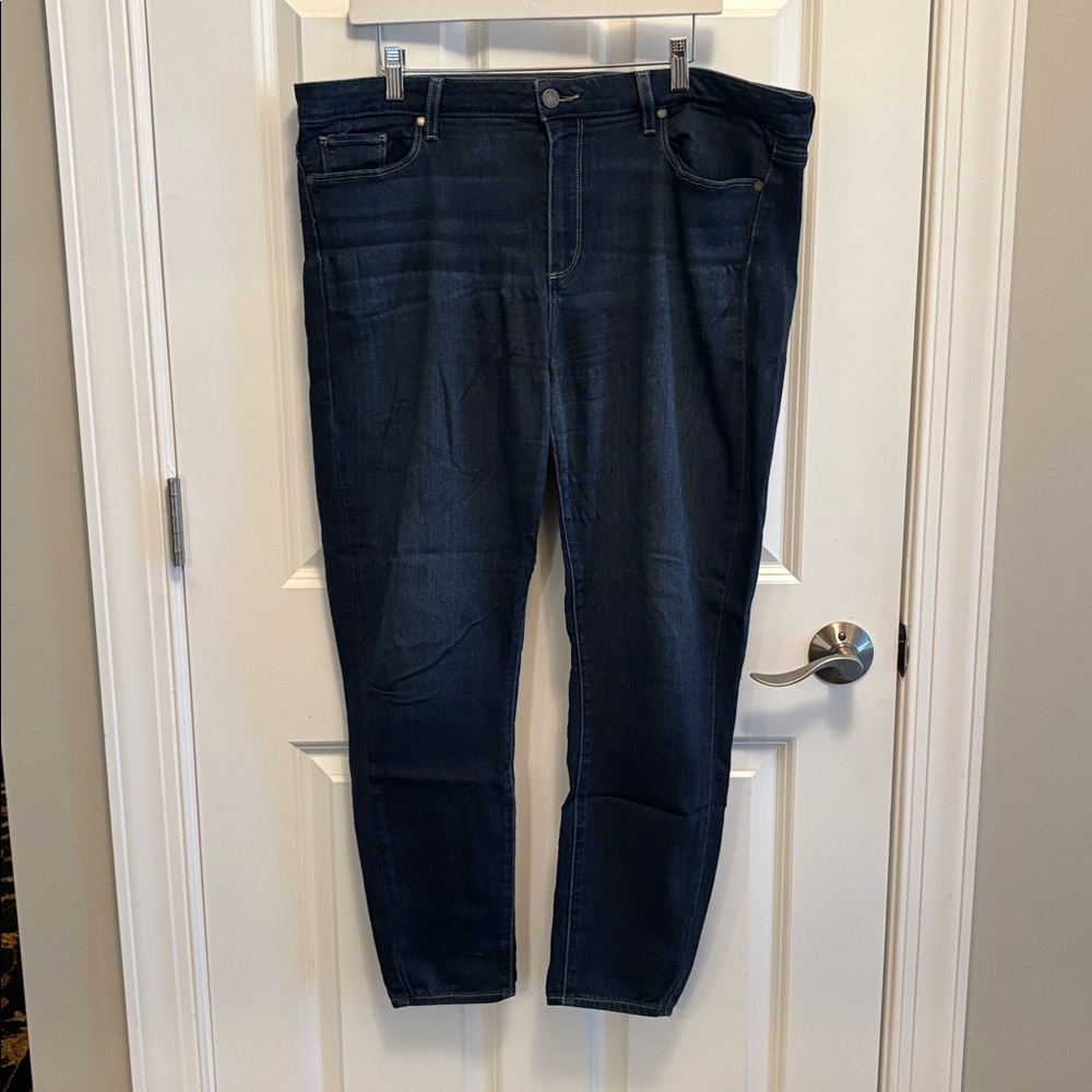 PAIGE Women's Ankle Jeans - Dark Blue